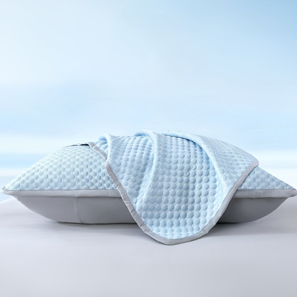 Cooling Pillow Cases 2-Pack 3D Ice Bean Texture ¨C Soft Polyester Pillowcases for Summer | Machine Washable | Cool Sleep Bedroom Pillow Covers | 18.9¡± x 29.13¡± | No Insert
