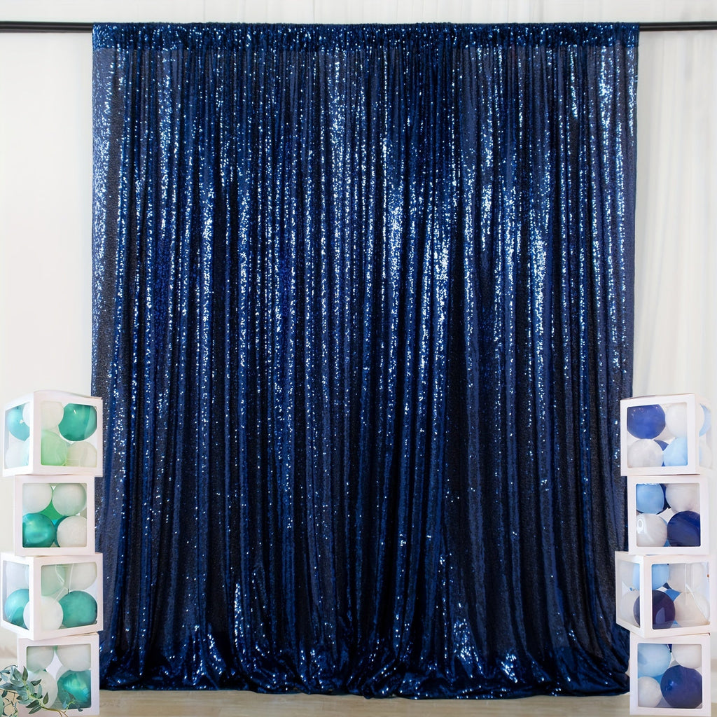 Sequin Backdrop Curtain for Party Wedding - 4x8ft Shimmering Glitter Curtain for Birthday Photo Booth Stage Decoration, Easy Hang, Multi-Color