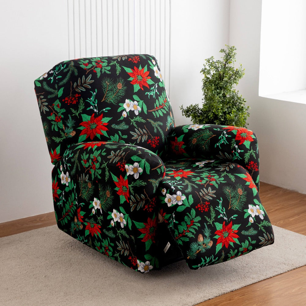 Tie Dye Lounge Chair Cover Set of 4 High Elasticity with Side Pockets Printed Stretch Chair Slipcover Pet Friendly for Bedroom Office Living Room Holiday Decor
