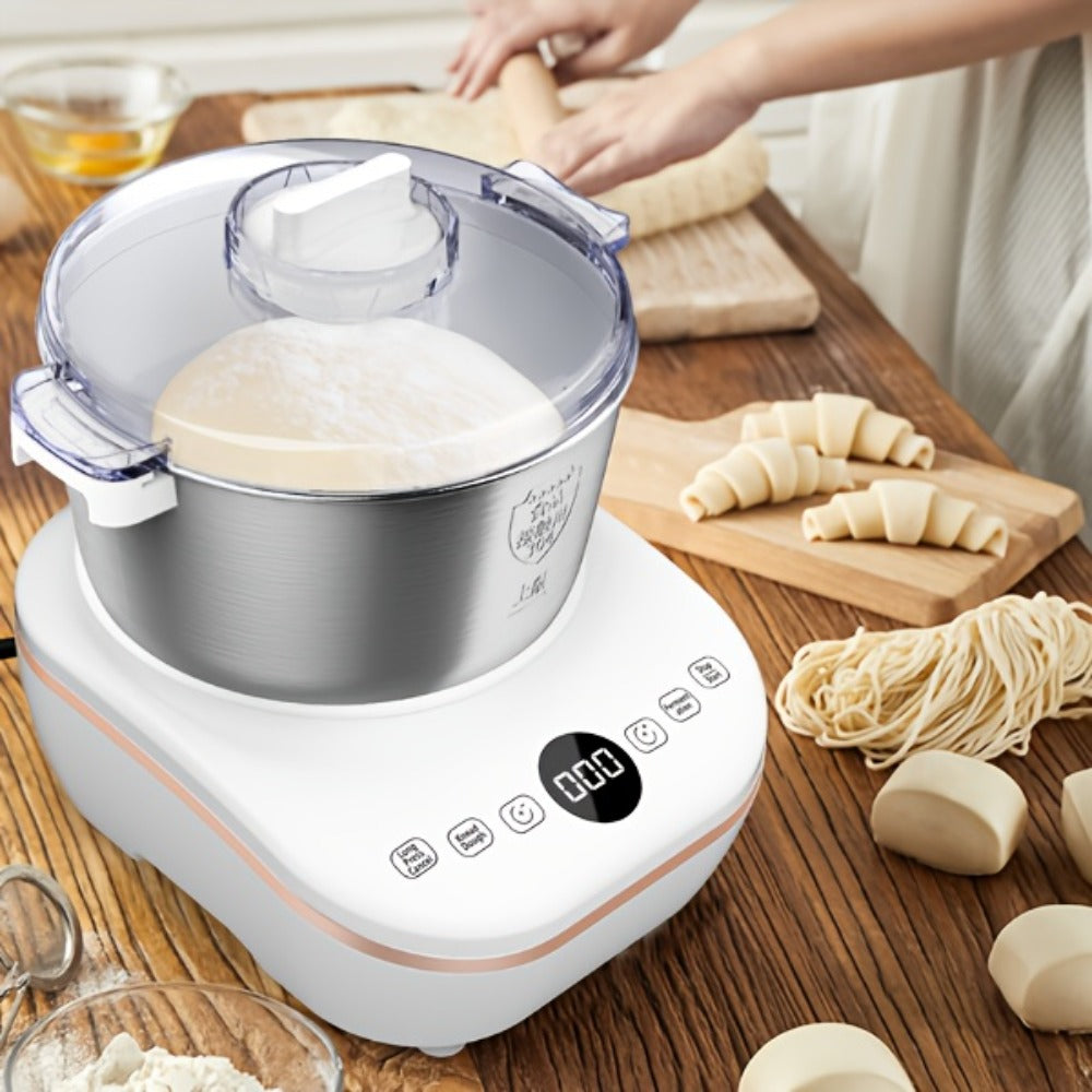 Electric Dough Maker with Ferment Function - 7Qt 250W Dough Kneading Machine, 304 Stainless Steel Bowl, Constant Temperature Fermentation, Microcomputer Timer, for Bread Pizza Pasta Roti Dumplings