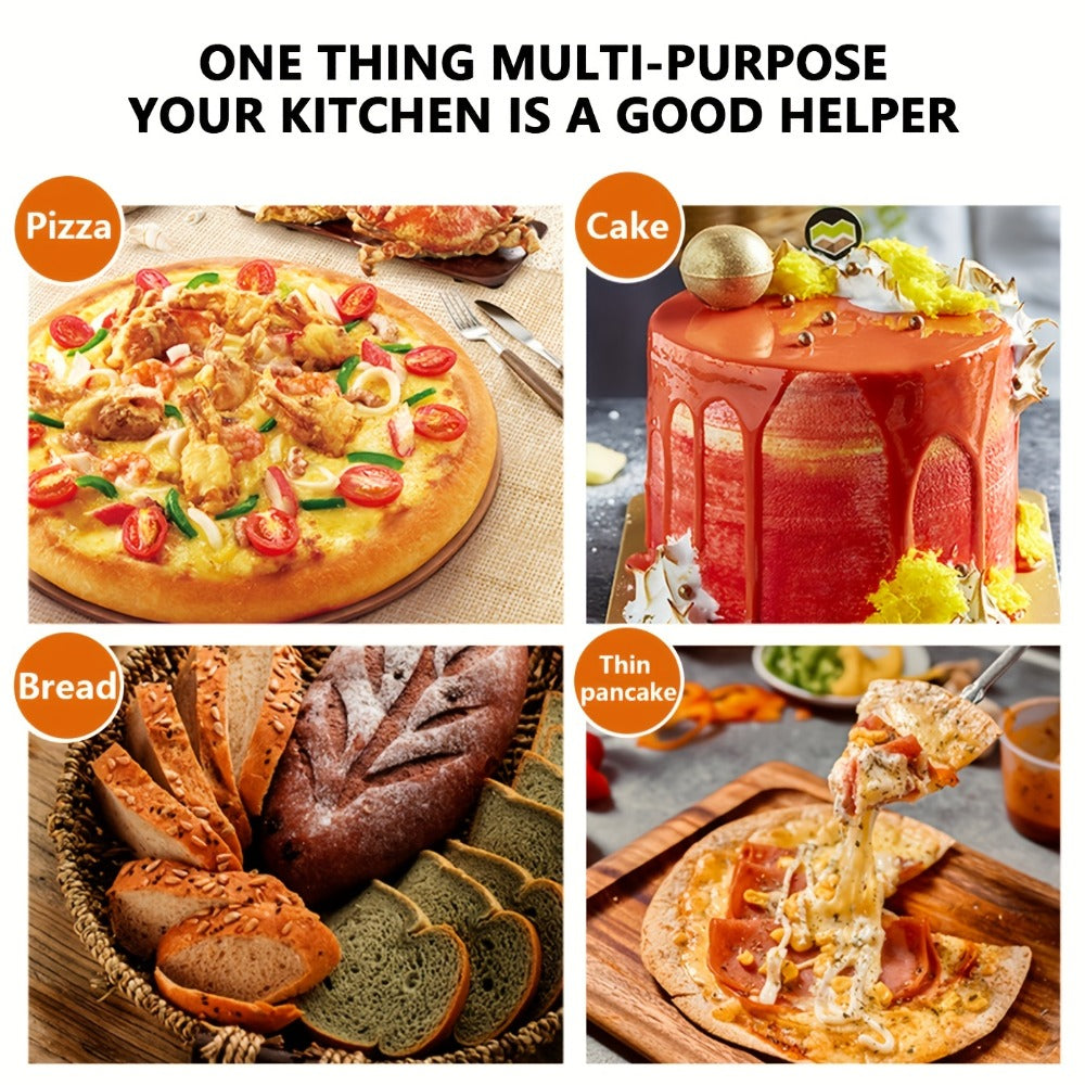Pizza Making Set with Pizza Peel, Nonstick Pizza Pan, Perforated Pan, Pizza Cutter, Oven Mitts, Pie Server & Basting Brush, Complete Pizza Tools Kit for Oven & Grill, 7-Piece or 8-Piece