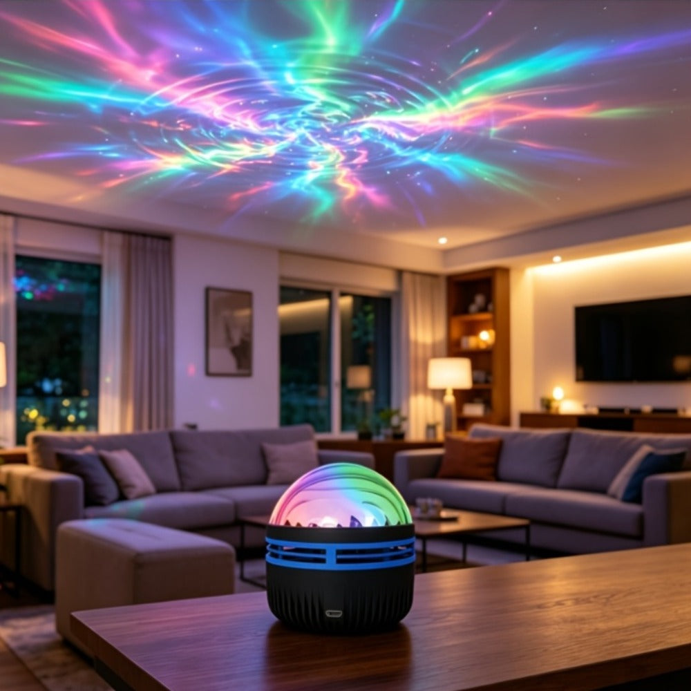 LED Star Projector Night Light USB Powered, 7-Star Galaxy Starry Sky & Water Ripple Effect Lamp for Bedroom Camping Wedding Home Decor, Holiday Gift