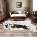 Cowhide Area Rug Faux Animal Print Rug Western Style Non-Slip Floor Mat for Living Room Bedroom Dining Room Office Boho Home Decor Cow Print Carpet