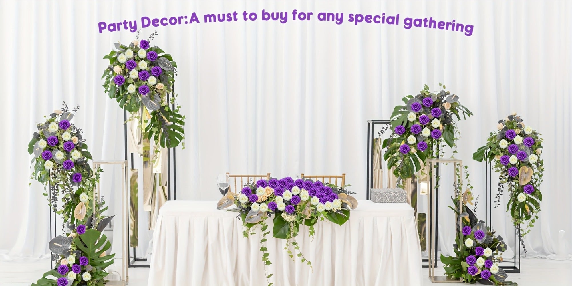 10pcs Artificial Silk Roses Bulk - Fake Flowers for Wedding Home Decor, 19.69¡± Long Stem, Deep Purple & Dark Green
