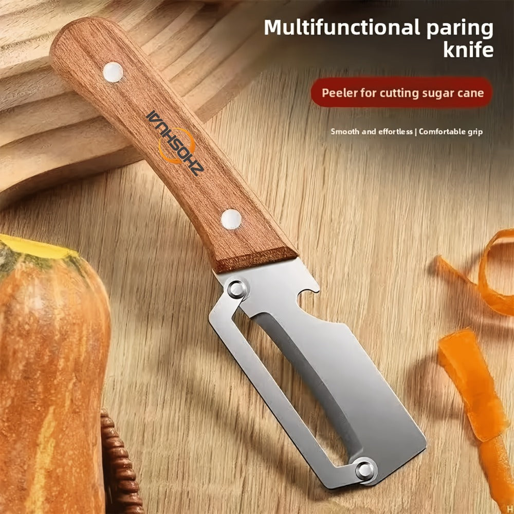 Fruit Peeling Knife Set 2pcs ¨C Heavy Duty Stainless Steel Pineapple Eye Remover & Sugar Cane Rind Cutter, Multi-Purpose Kitchen Prep Tool for Home Canning, Fruit Platters & Gift Baskets