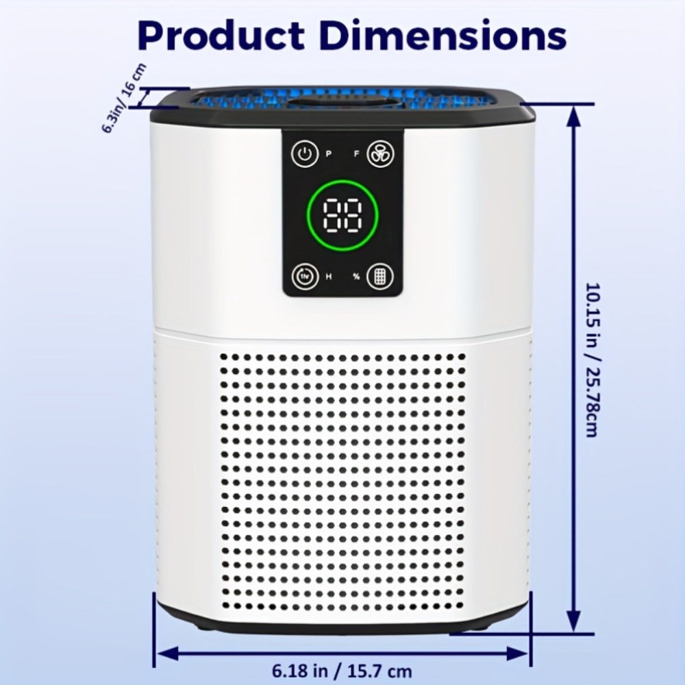 Pet Air Purifier for Home ¨C ULPA Filter Removes Dust, Odor & Smoke, Quiet Sleep Mode, Ambient Light, 4 Modes & 9 Timer Settings for Bedroom, Office & Living Room