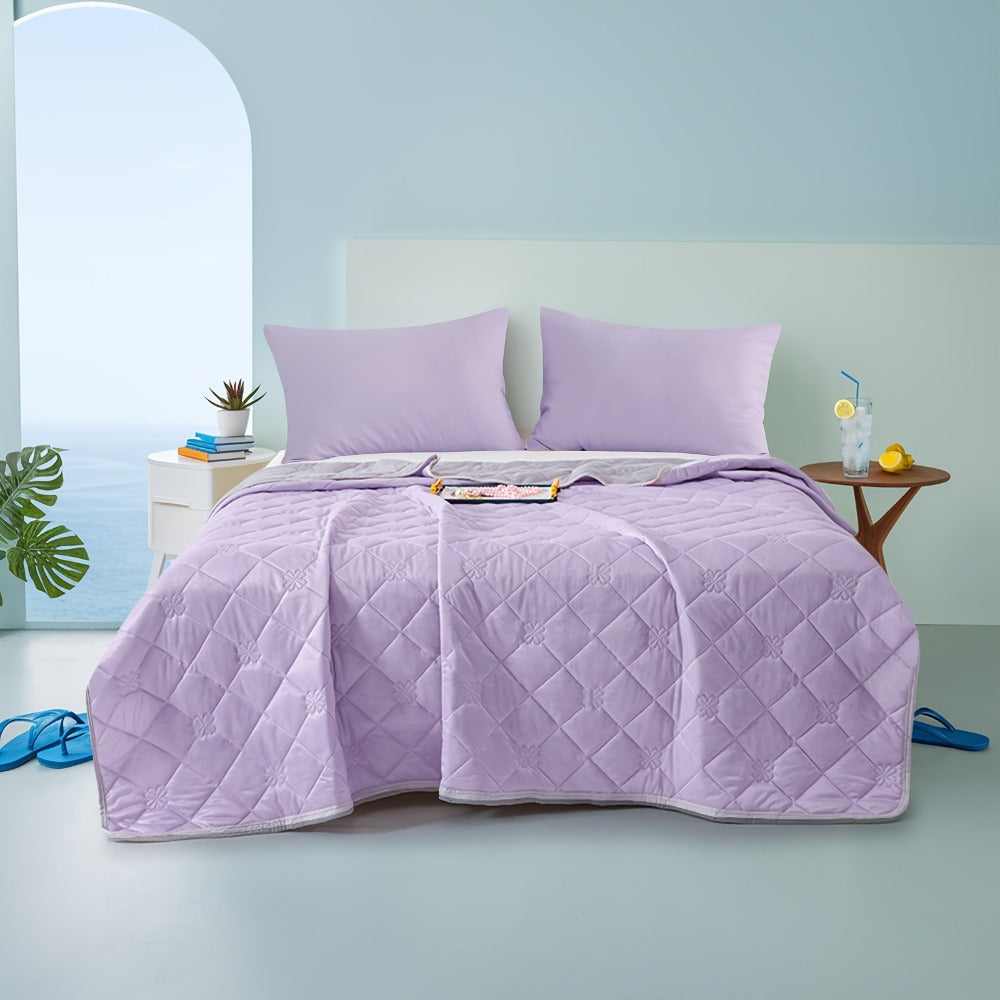 Ultrasonic Embossed Cooling Blanket ¨C 100% Polyester Summer Throw, Breathable Lightweight for Hot Sleepers, Machine Washable, 6 Colors