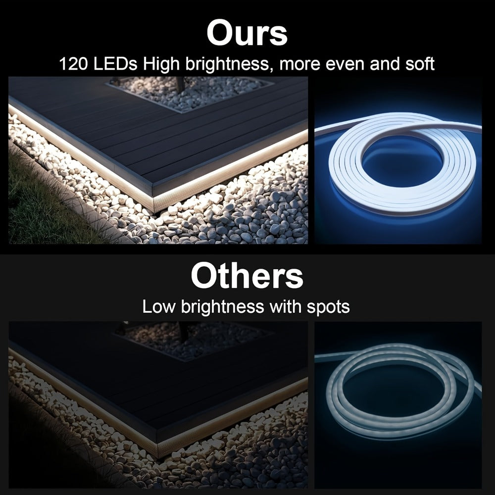 Neon LED Strip Lights 10m 32.8ft IP65 Waterproof with Power Adapter, 24V Flexible Neon Light Strip in White, Warm White, Ice Blue & Pink, for Bedroom, Living Room, Kitchen, Staircase, Indoor & Outdoor Decor