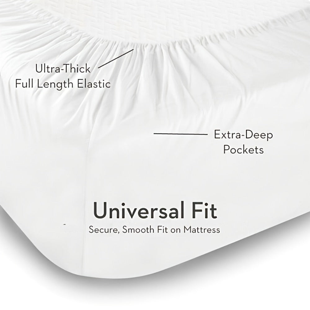 Waterproof Mattress Protector 2 Pack - Soft Microfiber Terry Cover, Noiseless Washable Fitted Sheet 8¡±-14¡± Deep Pocket, Twin Full Queen King