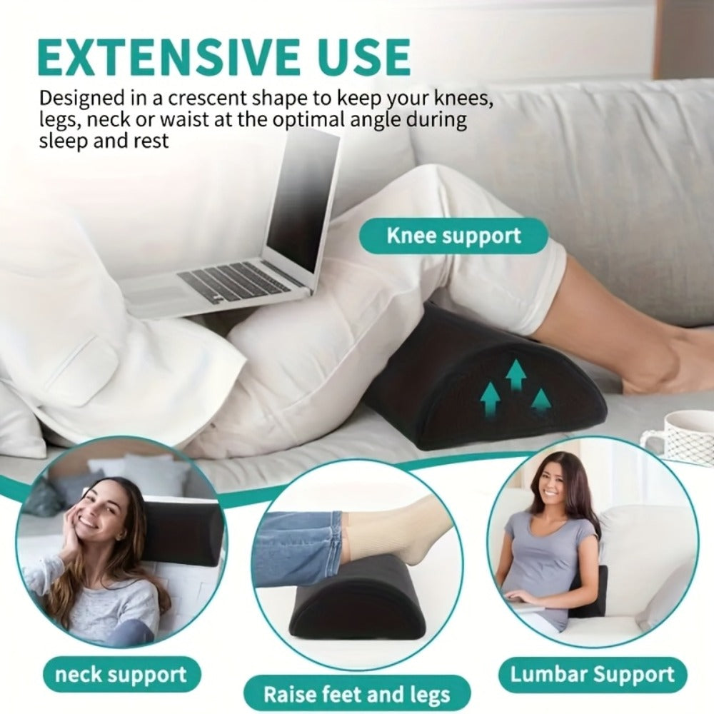 Memory Foam Lumbar Support Pillow Slow Rebound Half-Roll Multifunctional Leg Neck Back Support for Sleep Rest Recliner Elderly Bed Sofa Chair