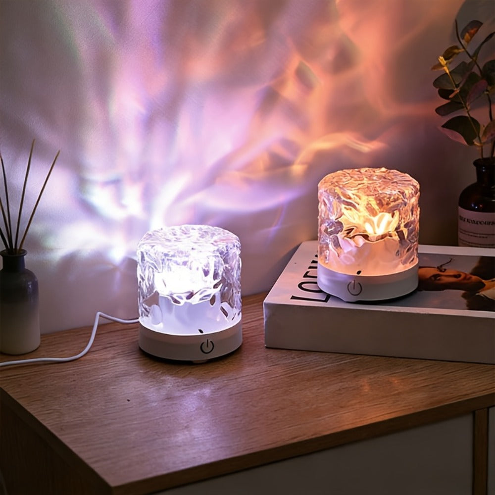 LED Star Projector Night Light USB Powered, 7-Star Galaxy Starry Sky & Water Ripple Effect Lamp for Bedroom Camping Wedding Home Decor, Holiday Gift