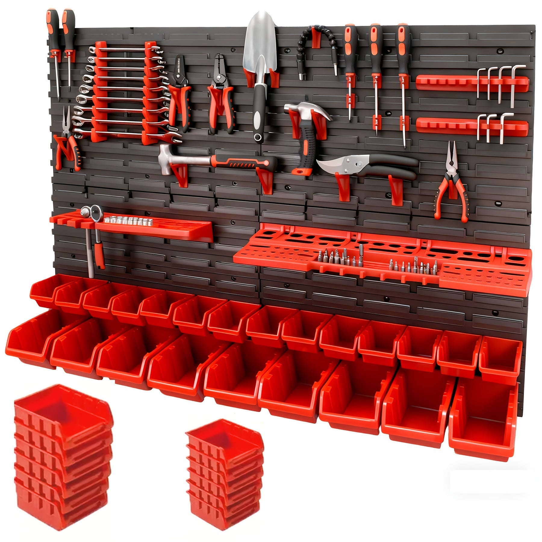 Tool Organizer Set ¨C Multi-Functional Wrench, Screwdriver, Drill Bit & Hammer Storage Rack | Garage Tool Organizer Wall Mount for 39/69 Piece Tool Sets | Workshop Tool Holder Gift for Men & DIY Enthusiasts
