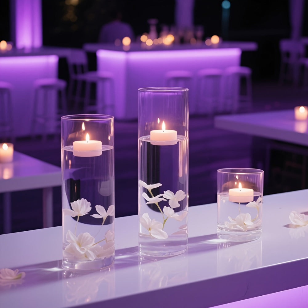 Clear Glass Cylinder Vases 18 36pcs - 4 8 12 Inch Tall Multiple Size Flower Vase for Wedding Centerpiece Table Party Hurricane Floating Candle Holder Home Decor Shelf