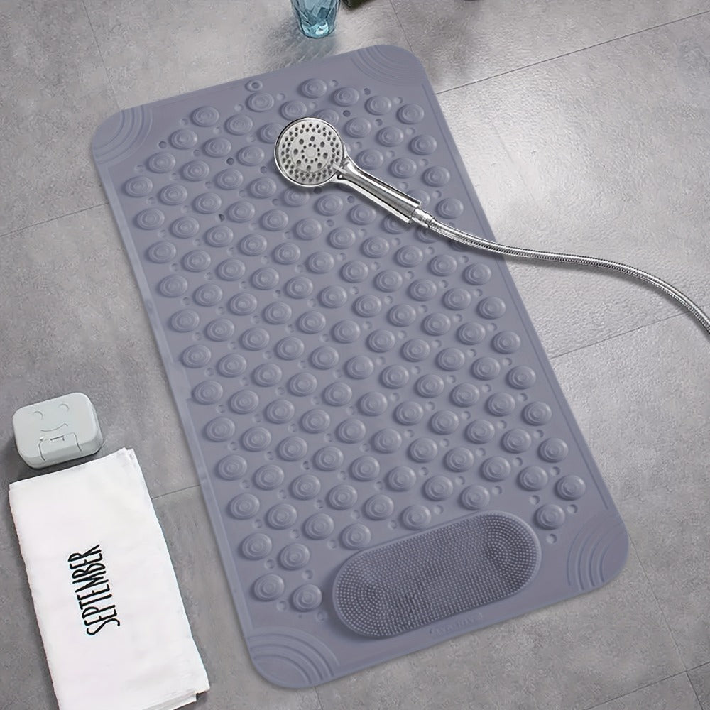 Non-Slip Bath Mat with Massage Texture Extra Large Shower Tub Mat Anti-Slip Bathtub Mat