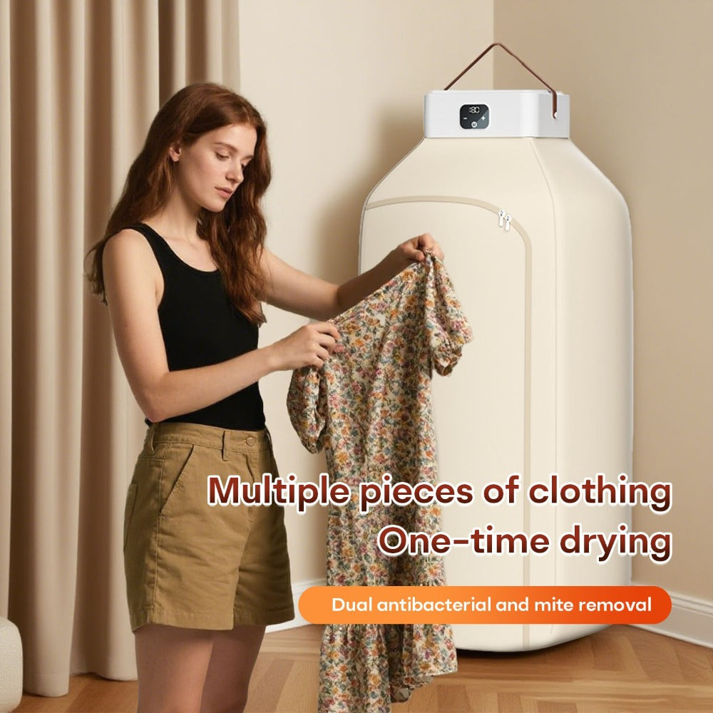 Mini Dryer Machine 600W Portable Clothes Dryer Dual Mode Quiet Operation Timer 1H 2H 8H Energy Efficient for Apartments Dorms RVs Travel Small Spaces Basic Premium