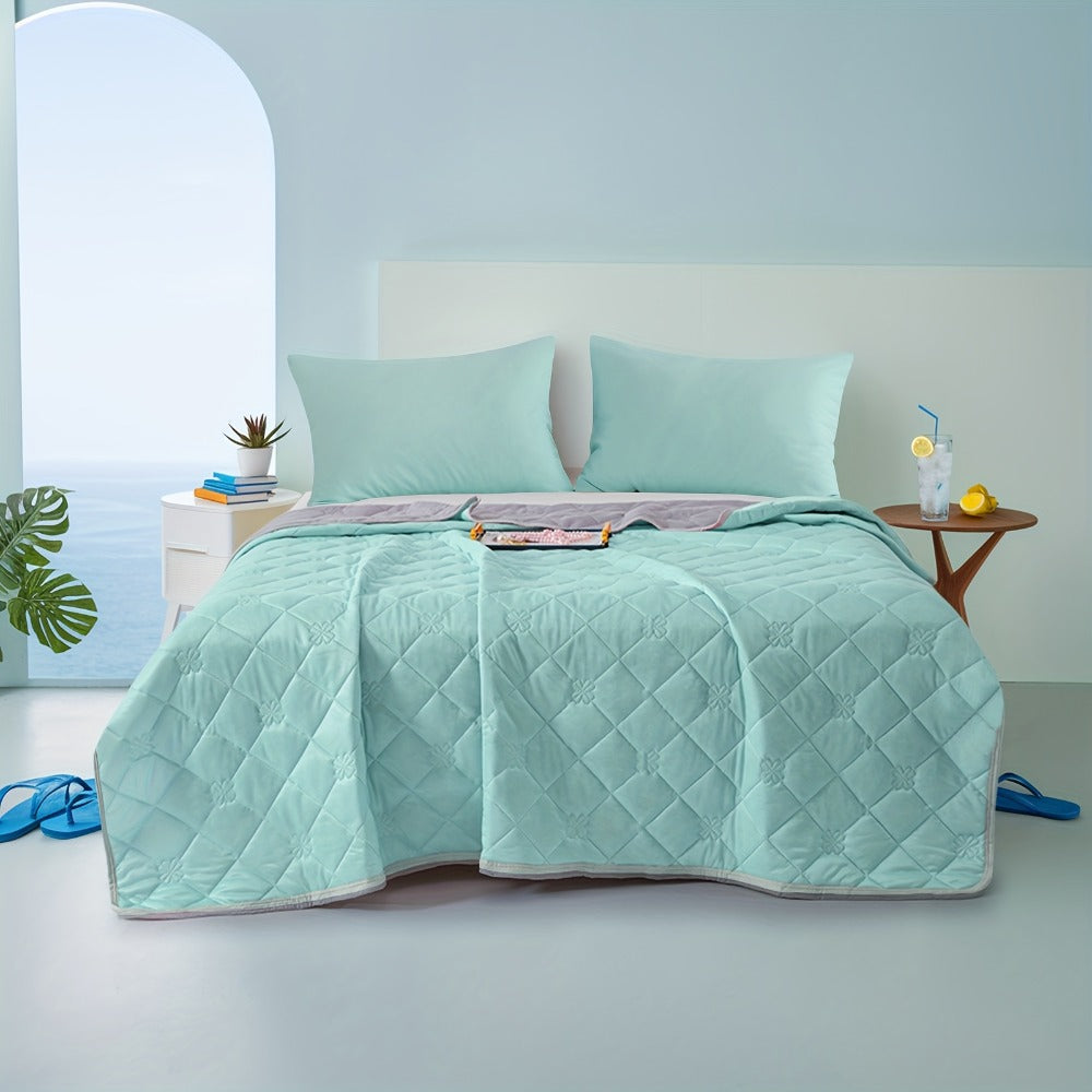 Ultrasonic Embossed Cooling Blanket ¨C 100% Polyester Summer Throw, Breathable Lightweight for Hot Sleepers, Machine Washable, 6 Colors