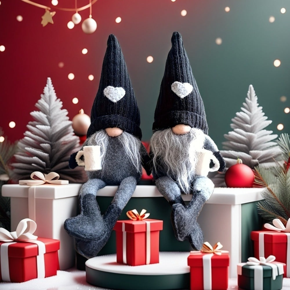 Gnome Home Decor 2pcs Set ¨C Collectible Holiday Gnomes Figurines for Living Room, Bedroom, Office, Birthday & Party Decorations, Gifts for Men & Women