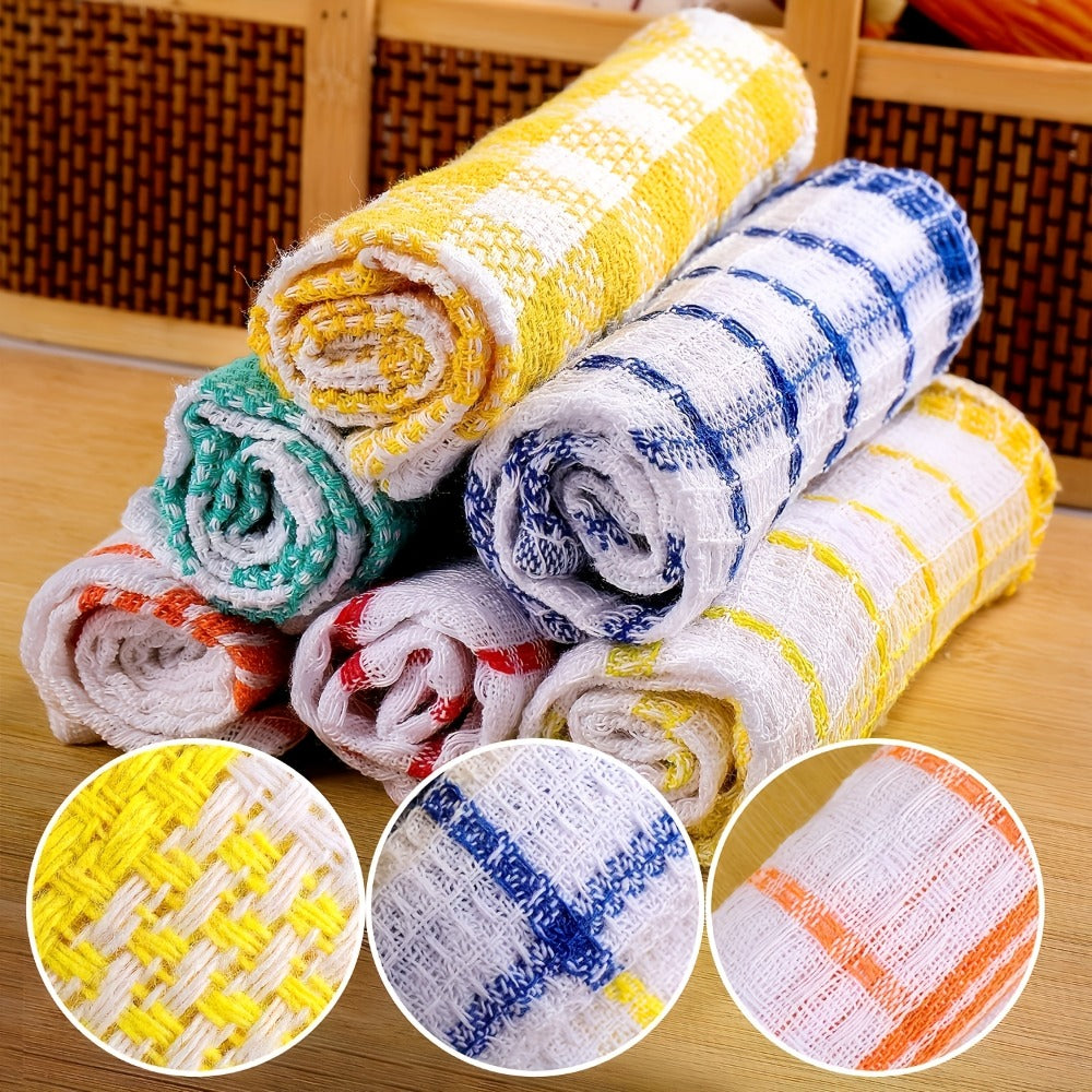 Kitchen Dishcloths Set 12 Pack - Soft Absorbent Reusable Cleaning Cloths, Quick Dry Square Dish Towels for Household, Car & Surface Wiping