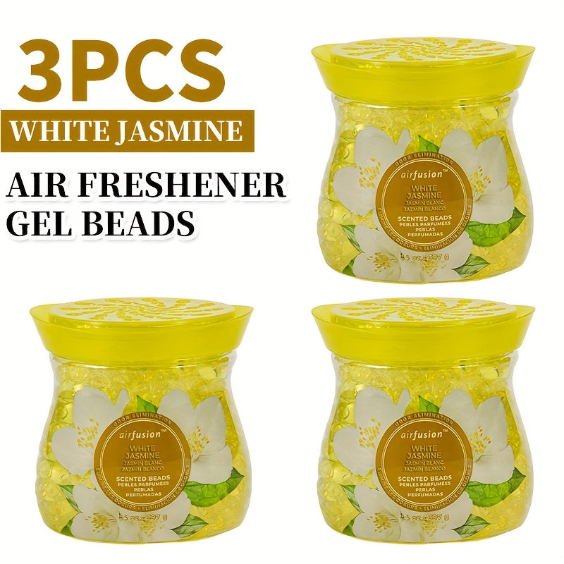 Air Freshener Scented Beads 3-Pack ¨C Long-Lasting Fragrance Beads, Multi-Purpose Odor Eliminator for Home, Car, Closet, Bathroom & Office, Essential Oil Aromatherapy, 6 Scents Available