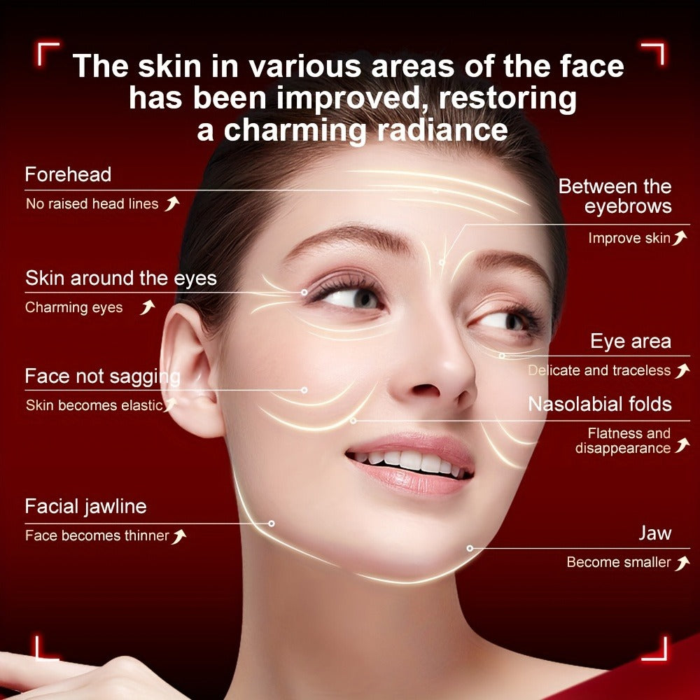EMS Face Massager ¨C 3-in-1 LED Light Therapy, Warm Heat & EMS Skin Tightening, USB Rechargeable Portable Facial Beauty Device for Anti-Aging, Collagen Boost & Glowing Skin, Home Spa Gift for Women