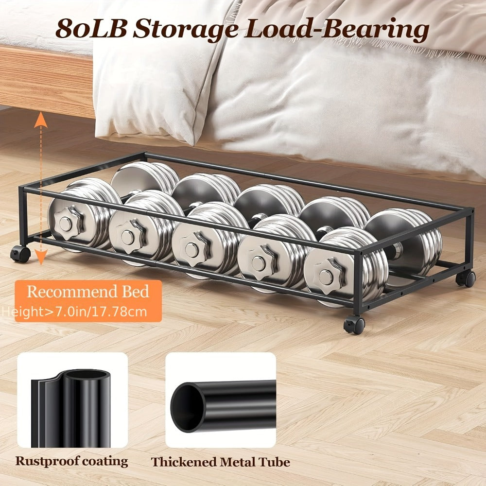 Under Bed Storage Box with Wheels 2 Pack ¨C Sliding Drawer Organizer for Clothes, Shoes, Blankets, Books & Bedding