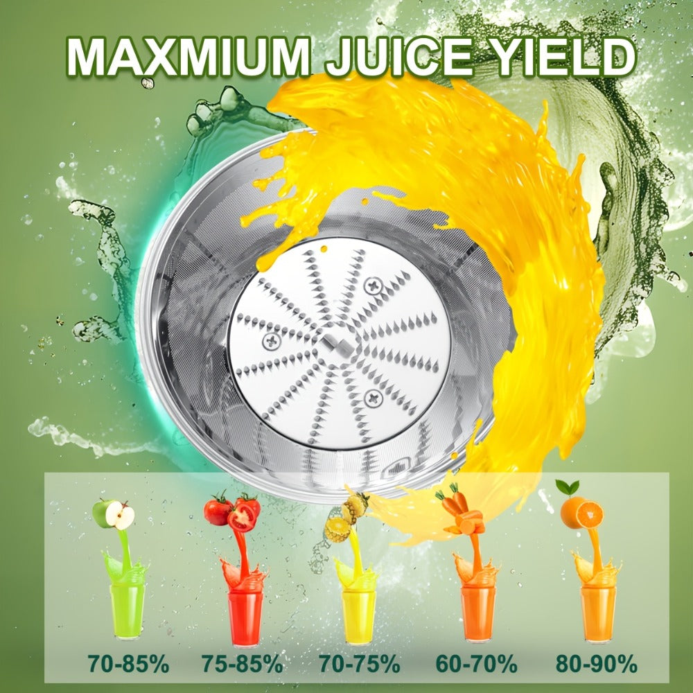 Centrifugal Juicer Machine 500W Wide 3¡± Feed Chute for Whole Fruits & Vegetables - Dual Speed, High Juice Yield, Stainless Steel, Dishwasher Safe Detachable Parts, Easy Clean Juicer for Healthy Living