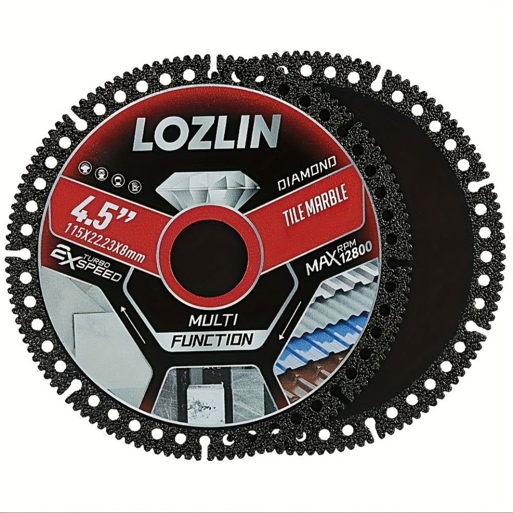 Diamond Tile Saw Blade 4.5 Inch Ultra Thin 3 Pack Precision Cutting for Tile Porcelain Marble Granite Ceramic Trim Chamfer Angle Grinder Compatible Dry Wet Cutting Disc