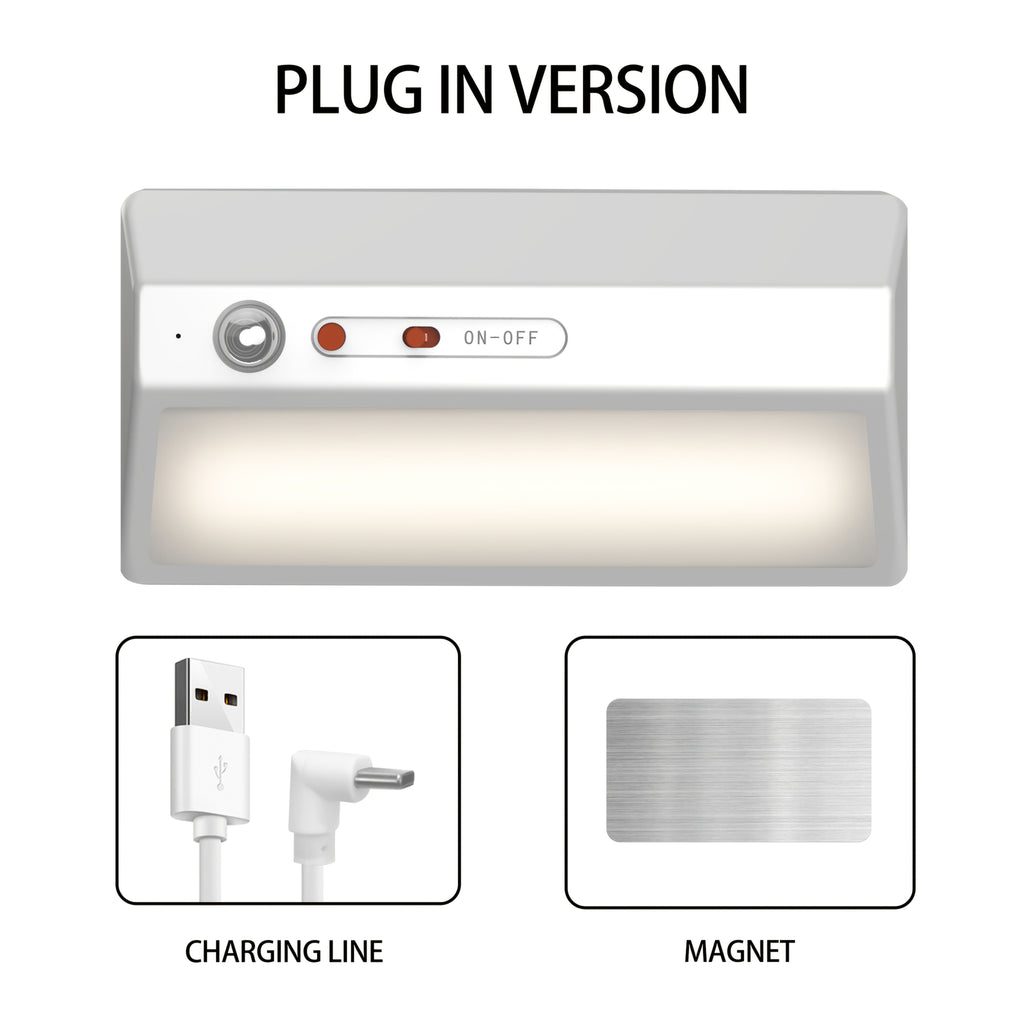 Smart Motion Sensor Night Light Plug-In ¨C Auto On/Off LED Light for Entryway, Corridor, Hallway & Staircase with USB Charging, No Drilling Required