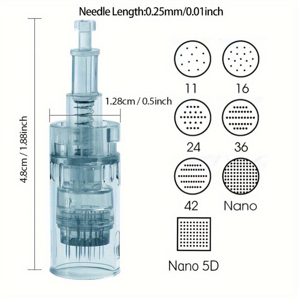 Dr. Pen M8 Replacement Cartridges 25Pcs - 16/36 Pins & Round Nano