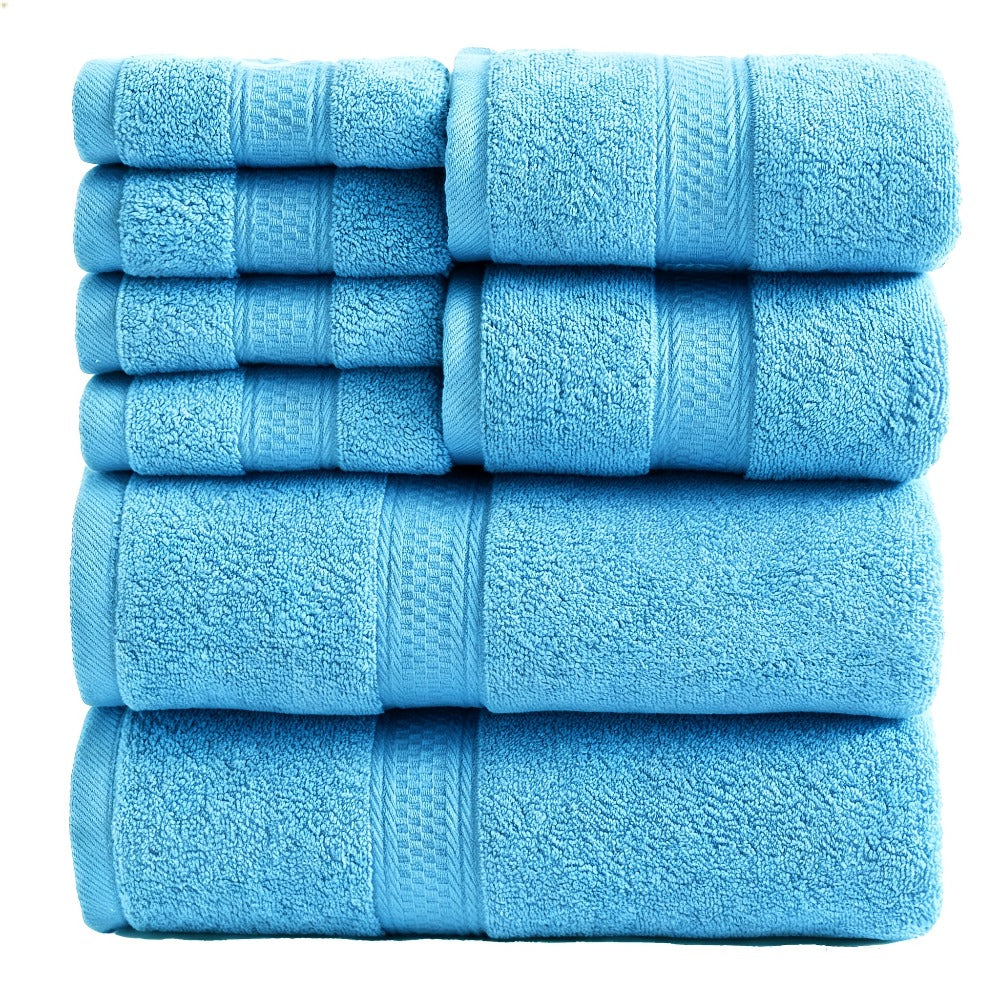 Luxury Soft Towel Set 8 or 16 Piece - Thickened Quick Dry Skin Friendly High Absorbency Bath Towels Hand Towels Washcloths | 13+ Colors | Home Hotel Travel Fitness Spa Gift Set