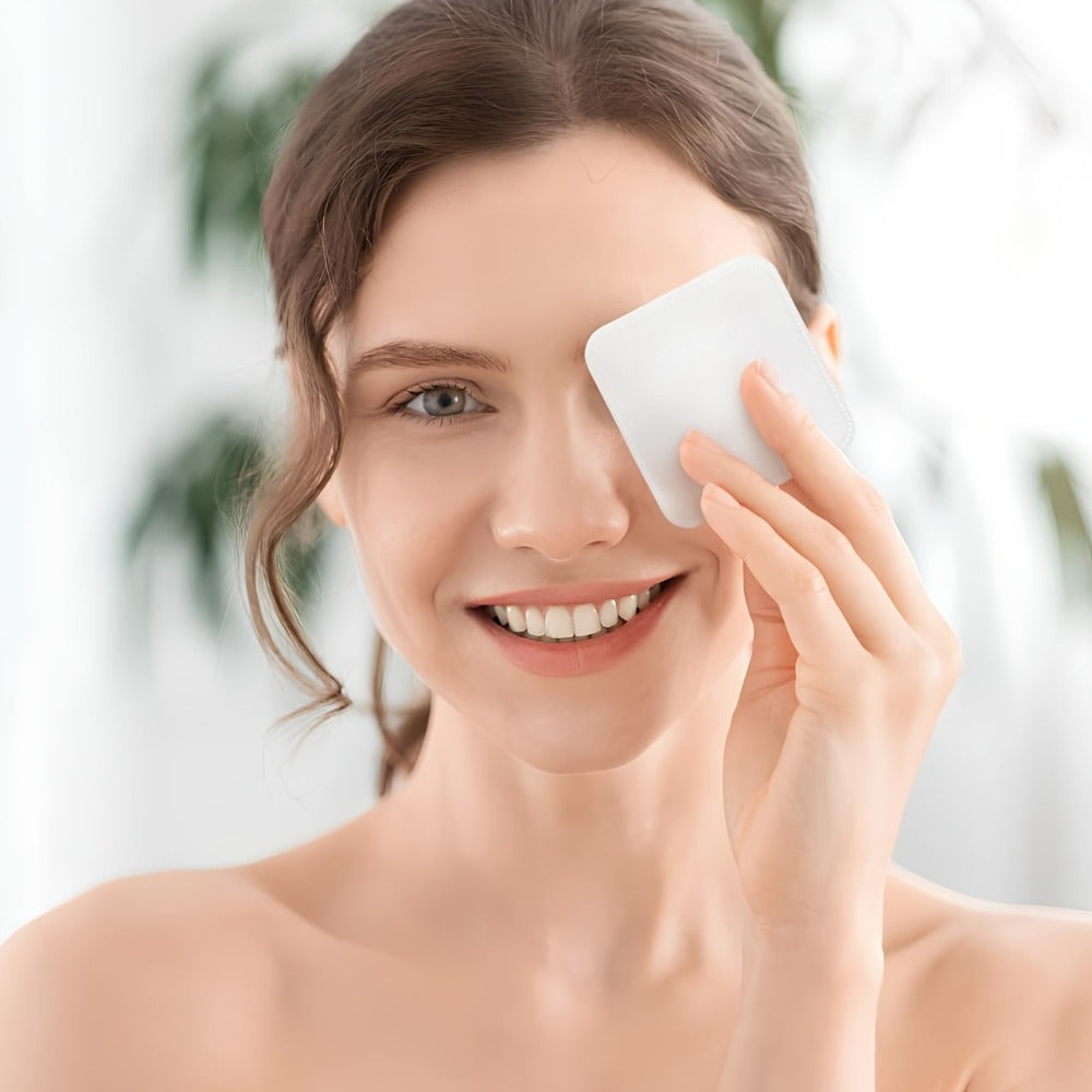 Makeup Remover Pads Disposable 100/200pcs ¨C 3-Layer Thickened Cotton Squares for Face Cleansing, Skincare & Nail Polish Removal, Soft Touch No Friction, 2.76x2.36 inch, Individually Boxed