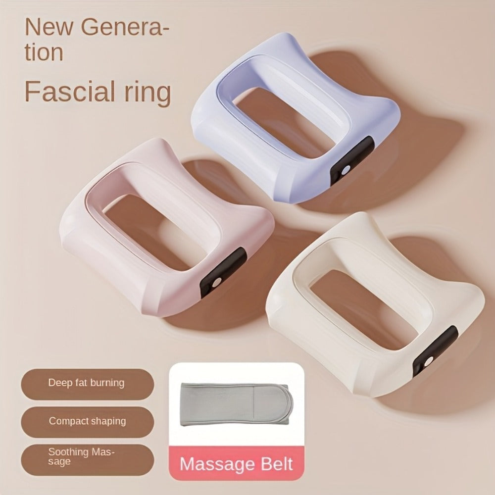 Dual Motor Electric Fascia Ring with Massage Belt ¨C 8 High-Frequency Vibration Modes, Type-C Rechargeable Large Battery, Ergonomic Grip, Upgraded Vibration Massager for Full Body Muscle Relief