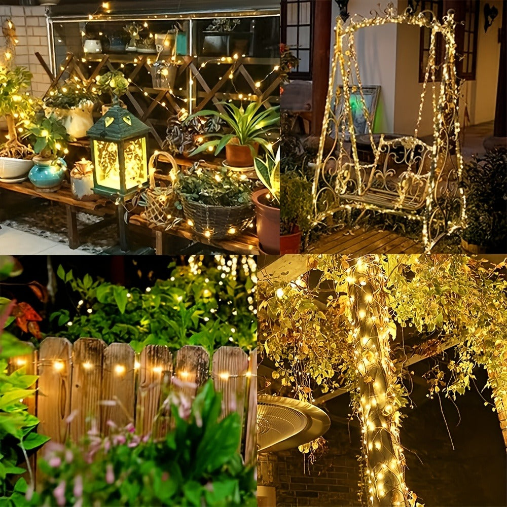 4Pack Solar String Lights 400 LED Outdoor Fairy Lights 160FT 8 Modes Waterproof Garden Patio Christmas Wedding Party Decoration