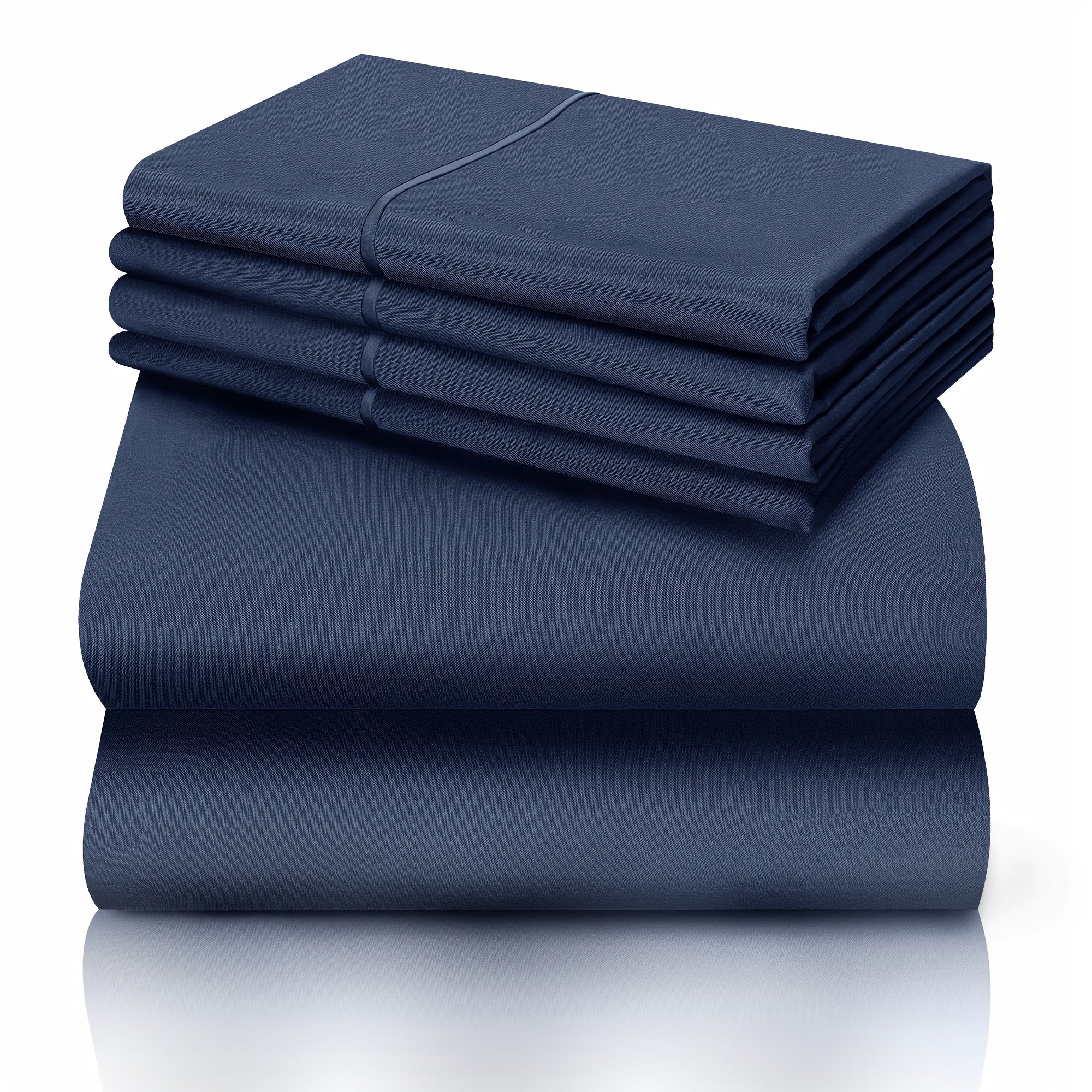 California King Sheet Set 6-Piece Breathable Cooling Bed Sheets Ultra-Soft Hotel Luxury Microfiber 18 Inch Deep Pocket Wrinkle Fade Resistant Flat Sheet Fitted Sheet 4 Pillowcases Multiple Colors