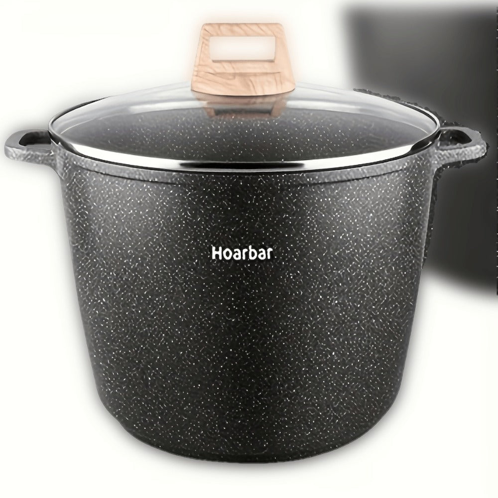 Non-Stick Stock Pot 10.5 QT Large Capacity Soup Pot with Lid - Induction Compatible All Stovetops High Temperature Resistant Easy Clean Cookware for Home Cooks Families Housewarming Gift