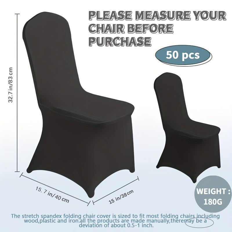 Spandex Chair Covers Bulk, Elastic Stretch Universal Fit Banquet Chair Protectors ¡ª Machine Washable Wedding Chair Covers for Weddings, Parties, Banquets & Events | Black & White | 30-150 Pack