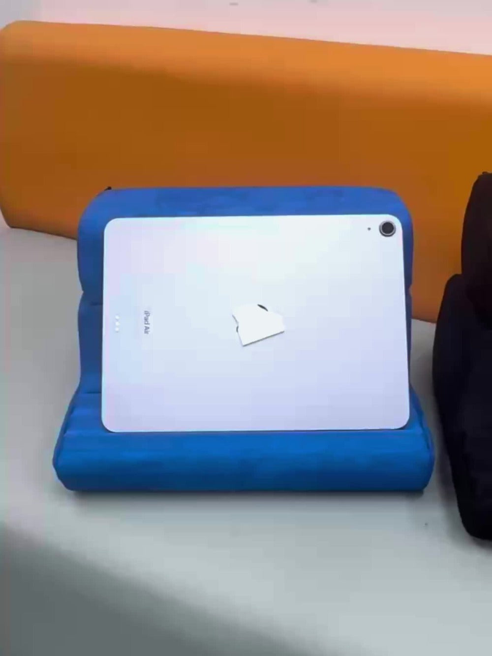 Tablet Pillow Stand Lap Bed Holder ¨C Hands-Free Viewing, Foldable, Washable Cover, Fits iPad iPhone E-Reader