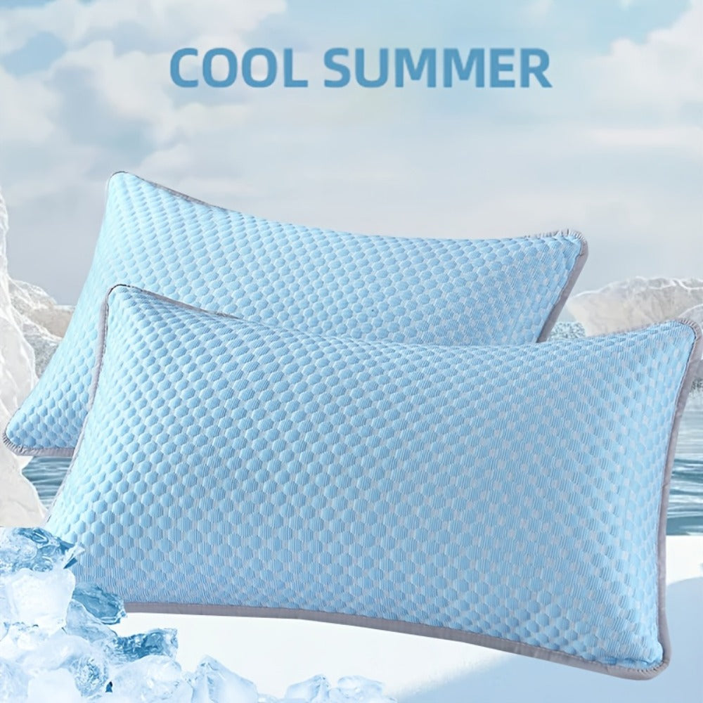 Cooling Pillow Cases 2-Pack 3D Ice Bean Texture ¨C Soft Polyester Pillowcases for Summer | Machine Washable | Cool Sleep Bedroom Pillow Covers | 18.9¡± x 29.13¡± | No Insert