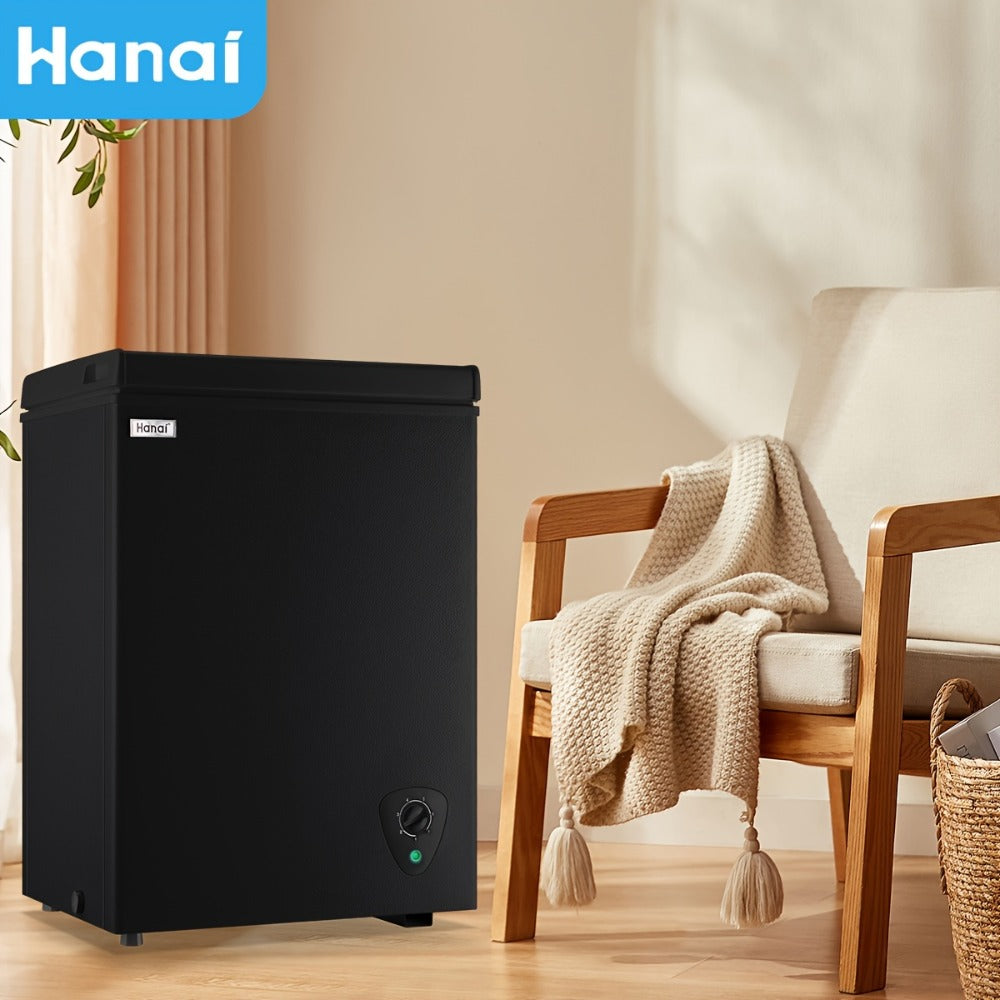 Chest Freezer, Compact Mini Deep Freezer with 7-Level Temperature Control (-11.2¡ãF to 50¡ãF), Low Noise R600a Compressor, Removable Basket ¨C 3.8 Cu Ft Upright Freezer for Dorm, Apartment, Garage & Home Kitchen