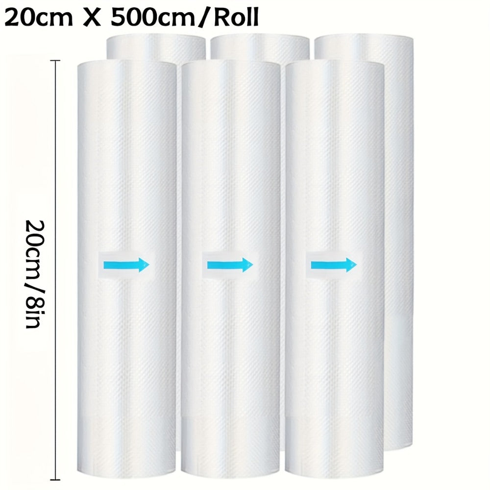 Vacuum Sealer Bags Rolls BPA-Free Diamond Textured Food Saver Bags for Vacuum Sealer Machine - Commercial Grade Vacuum Storage Bags for Food Preservation, Kitchen & Restaurant Use, 6-Pack Combo