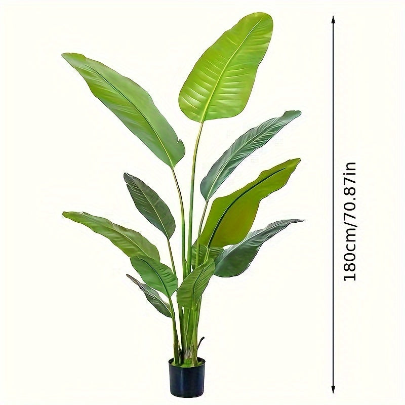 Artificial Bird of Paradise Plant Large Fake Indoor Tree - Realistic Faux Tropical Plant in Pot, Maintenance Free, 63 or 71 Inch Tall for Living Room, Office, Bedroom & Outdoor Home Decor
