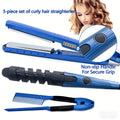 3-in-1 Hair Styling Set Flat Iron Curling Iron & Styling Comb, Anti-Scald Hair Straightener & Curler for Big Waves Straight Hair Curls, Professional Hair Tools Gift for Women, Mother's Day Birthday