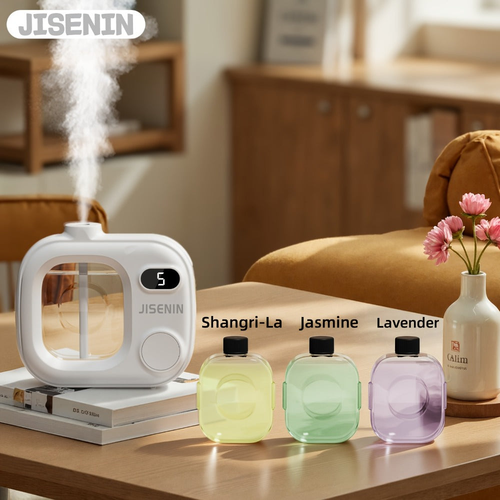 Essential Oil Diffuser Waterless Hanging Diffuser 5 Spray Modes 500mAh Rechargeable with Essential Oil Sets for Bedroom Office Hotel Kitchen Bathroom Desk Decor Aromatherapy Gift
