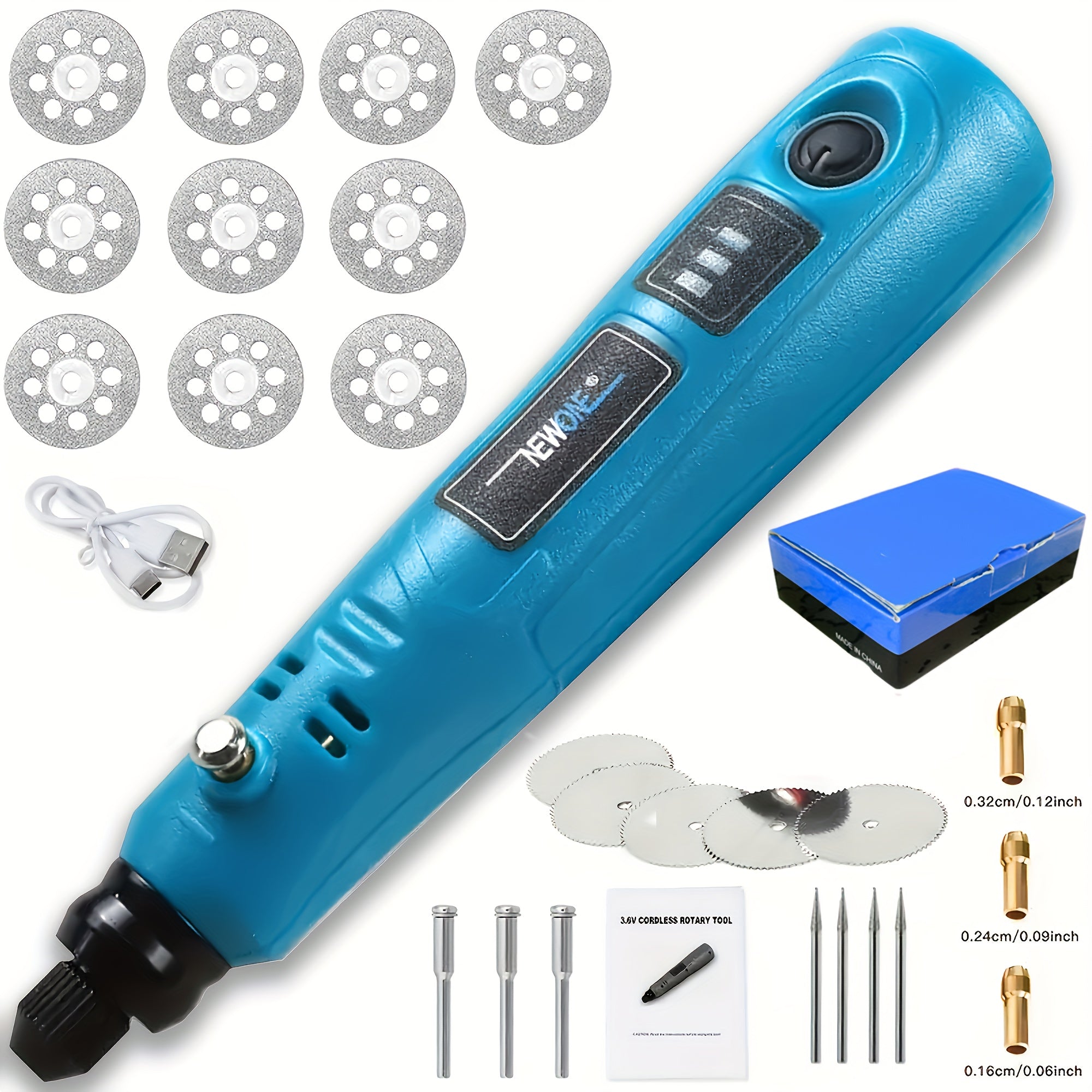 Cordless Rotary Tool Kit 3.6V USB Charging ¨C Sanding Polishing Drilling Engraving Multi-Purpose Power Tool for Home Workshop Hobbyists 25/53/86 Pcs