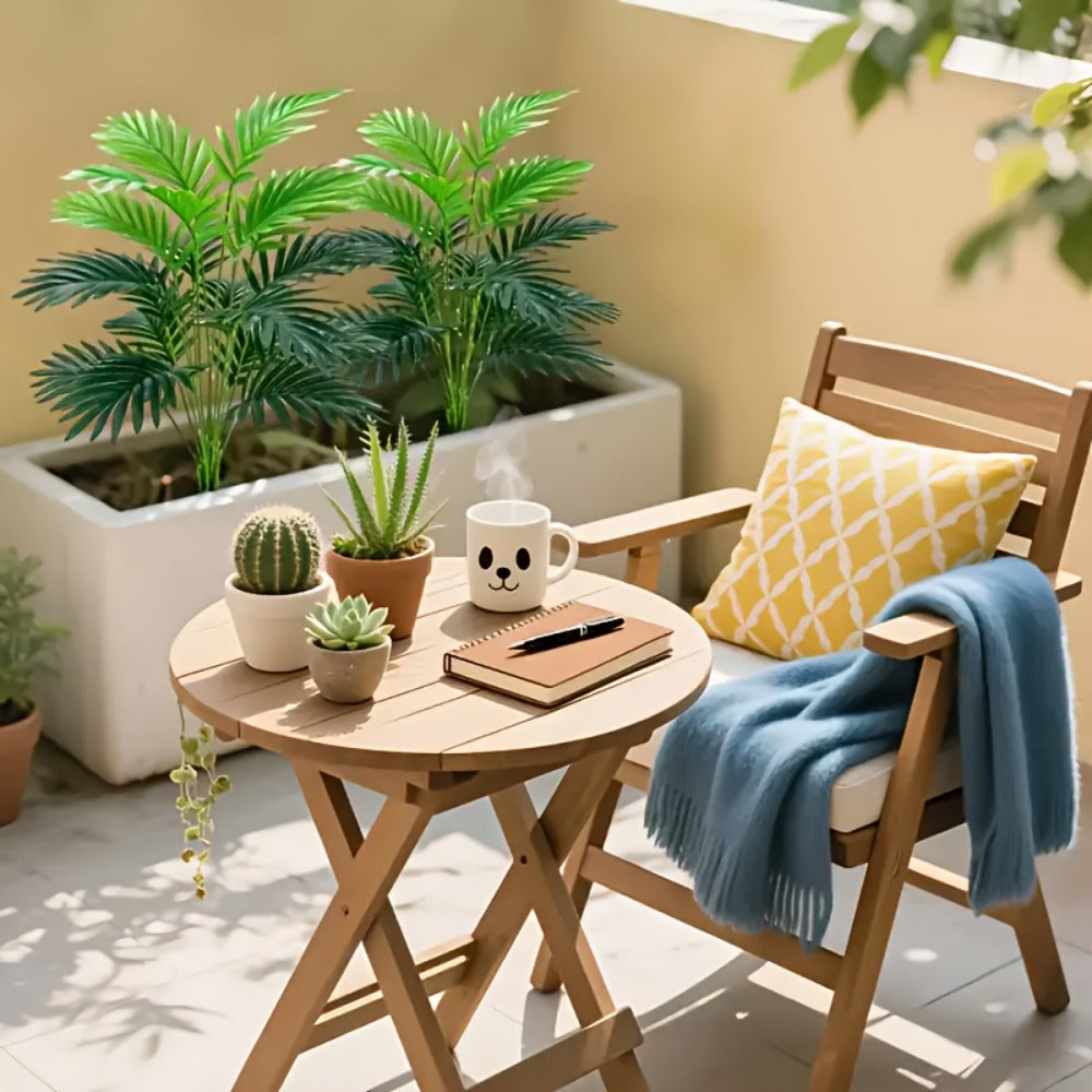 Realistic Artificial Plants 2pcs ¨C Lifelike Fake Plant Decor for Indoor & Outdoor, Home, Wedding, Garden & Festival Celebrations, Elegant Faux Greenery Decoration Set