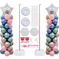 Balloon Column Stand Set of 2 with Pump ¨C Adjustable 1.57¨C7 ft Telescopic Party Decoration Stand for Weddings, Birthdays & Graduations
