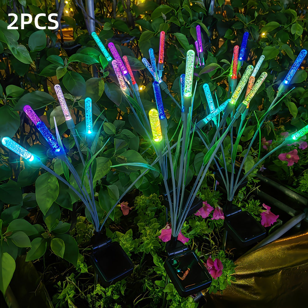 Solar Reed Lights Outdoor Garden Stake Lights LED IP54 Waterproof Rechargeable Lithium Battery Pond Terrace Patio Decor Warm White Colorful 1pc 2pcs
