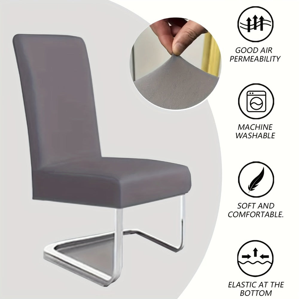 Stretch Dining Chair Covers Set | Elastic Jacquard Slipcovers for Dining Room Kitchen Wedding Office, 4pcs or 6pcs, 9 Colors, Washable Furniture Protector