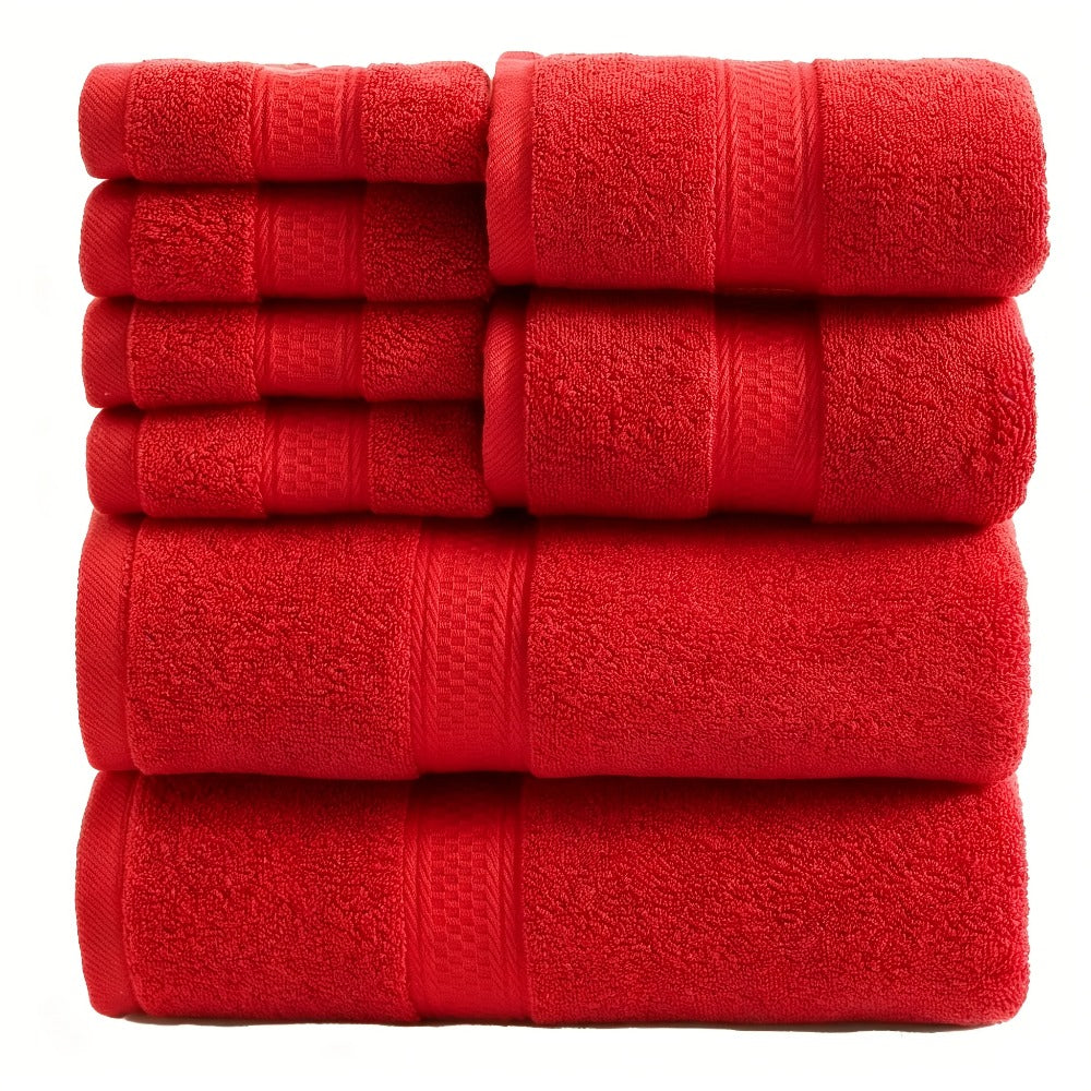 Luxury Soft Towel Set 8 or 16 Piece - Thickened Quick Dry Skin Friendly High Absorbency Bath Towels Hand Towels Washcloths | 13+ Colors | Home Hotel Travel Fitness Spa Gift Set