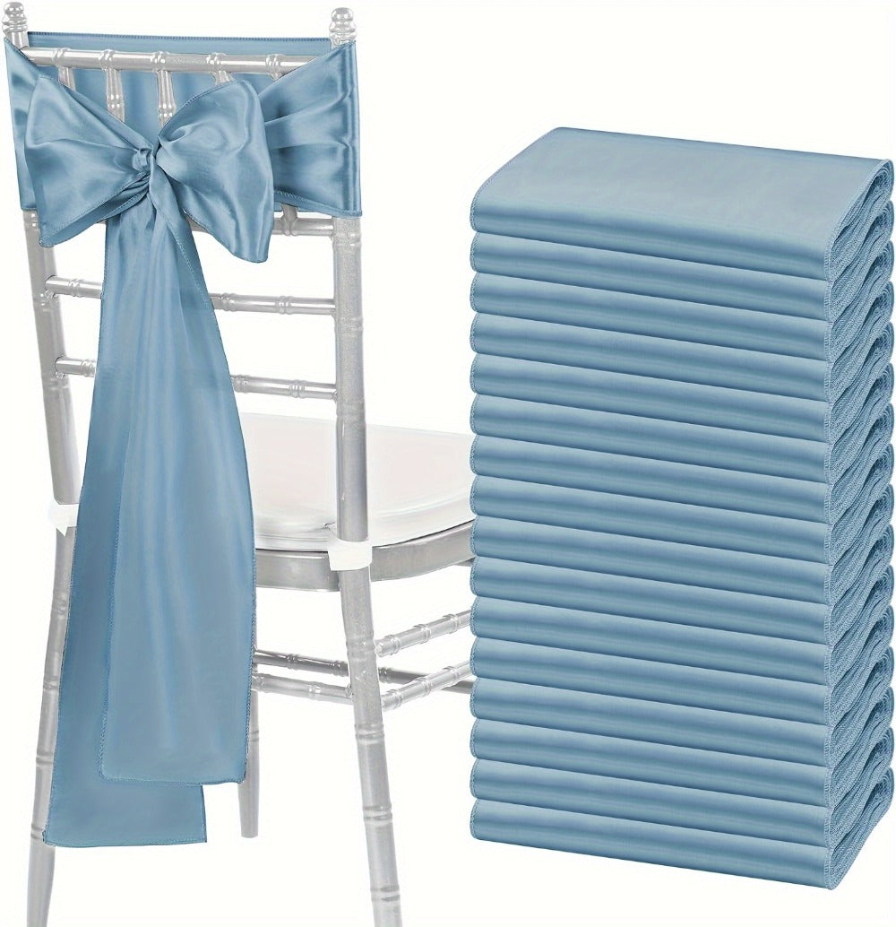 100pcs Satin Chair Sashes Bows for Wedding Banquet Party Event Decoration ¨C 13 Colors, 18¡Á275cm